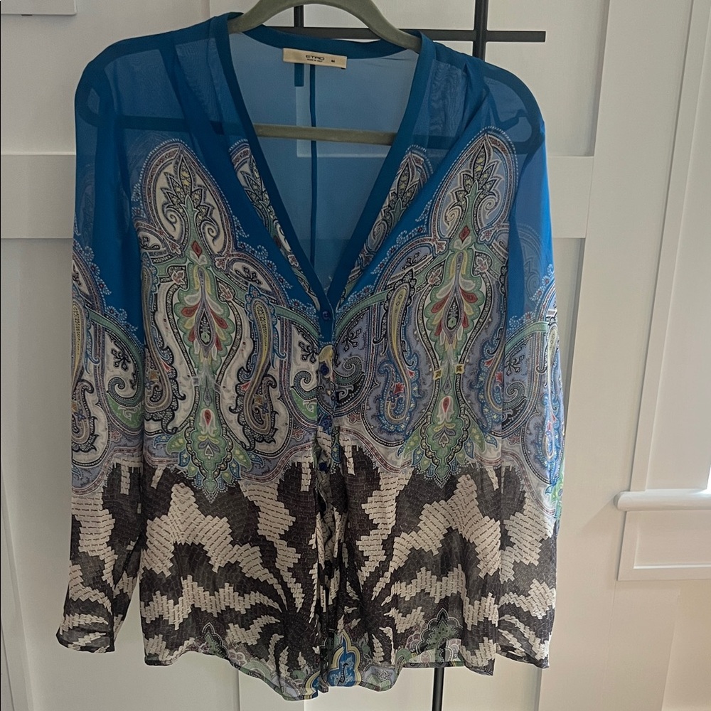 Etro Graphic Silk Top